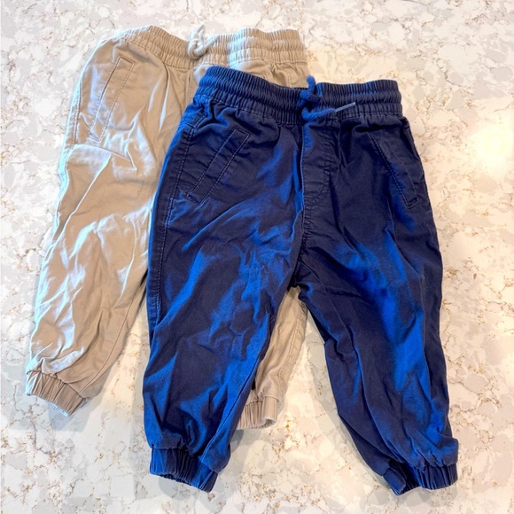 Stylish Kids Jogger Pants - Blue and Tan - Picture 1 of 8